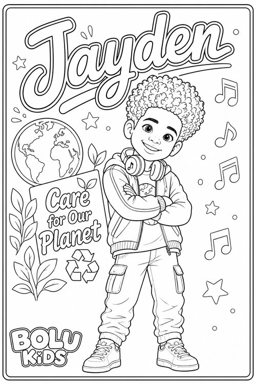 Jayden coloring page preview