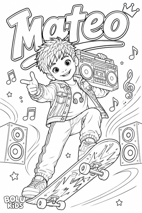 Mateo coloring page preview