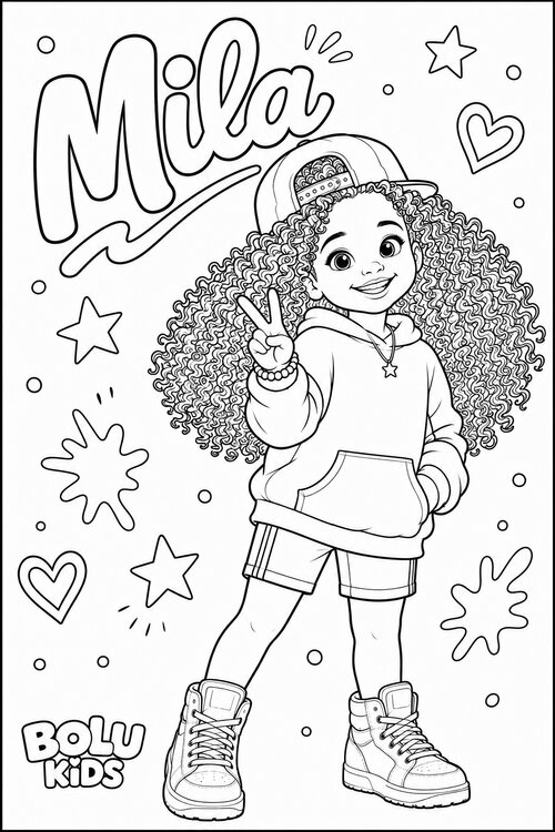 Mila coloring page preview