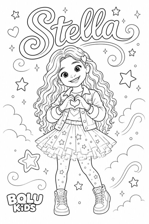 Stella coloring page preview
